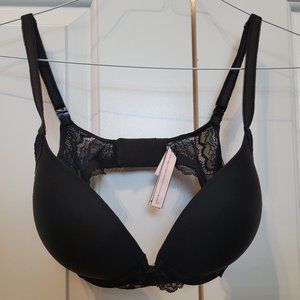 Victoria's Secret Plunge Bra, black, 34D, NEW